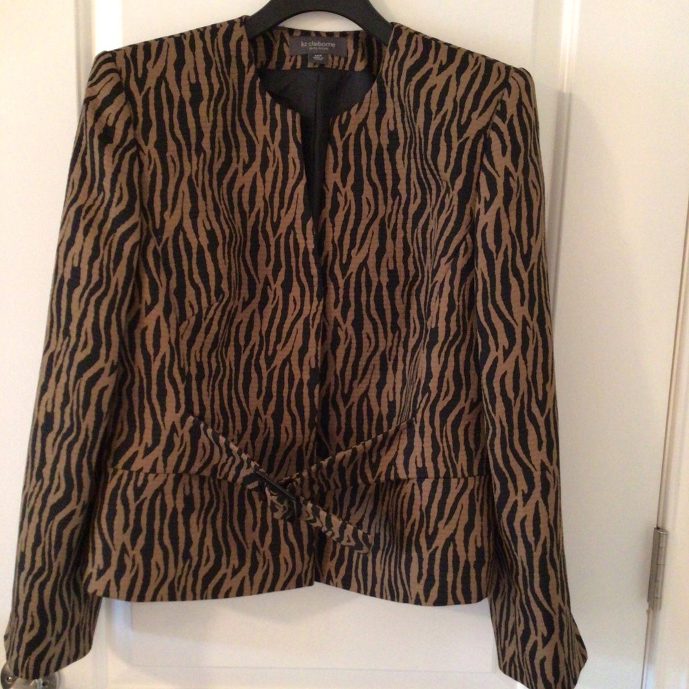Animal print ladies jacket size 14p